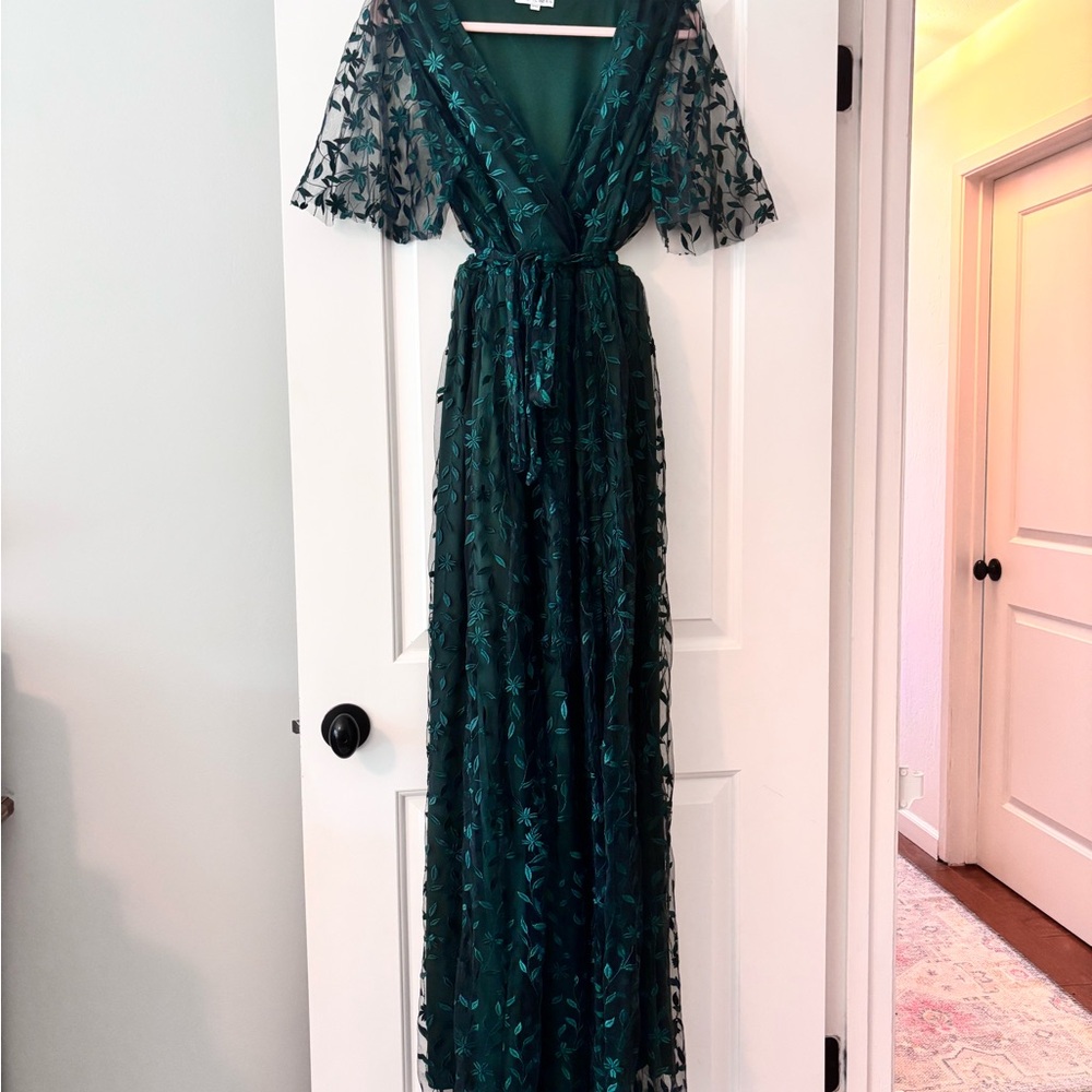 Baltic Born Marseille Embossed Maxi Dress - Emerald Green XXL